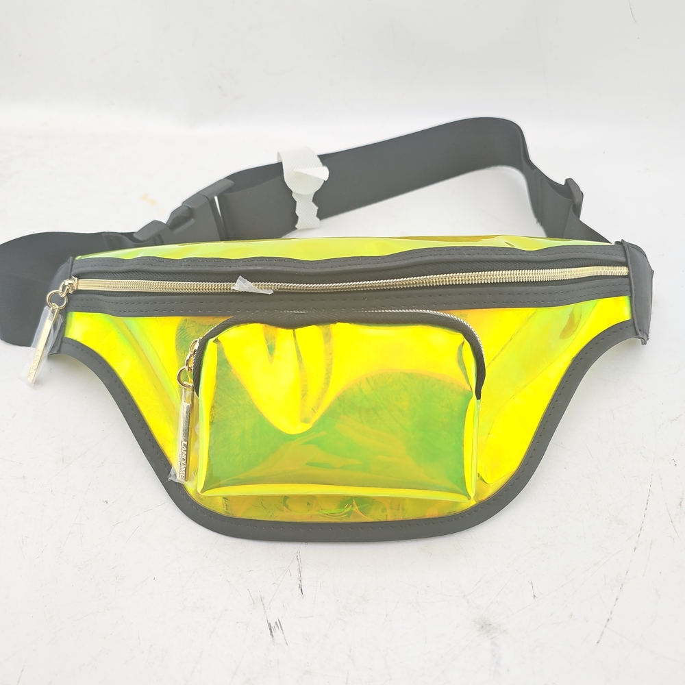 Lancome Bright Yellow Belt Bag with Black Trim
